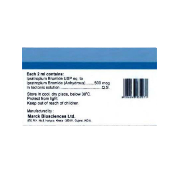 Thuốc khí dung giãn phế quản Ipratropium Bromide Marck Biosciences (Hộp 30 ống x 2ml)