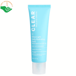 Kem chống nắng dạng sữa cho da dầu mụn Clear Ultra-Light Daily Hydrating Fluid Broad Spectrum SPF 30+ Paula's Choice dưỡng ẩm và phục hồi da (Tuýp 60ml)