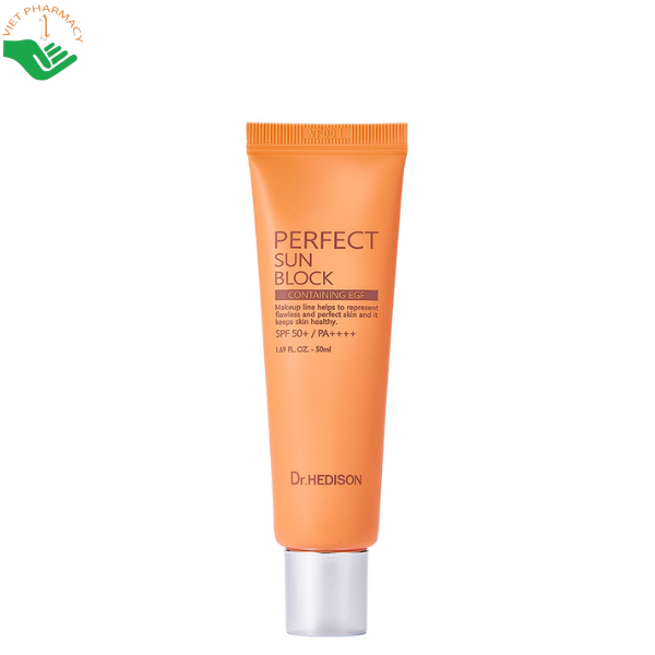 Kem chống nắng không trôi Perfect Sun Block Dr.Hedison ngăn ngừa tác động của tia UVA và UVB (Tuýp 50ml)