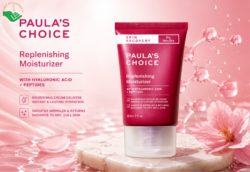 Kem dưỡng ẩm cho da khô Skin Recovery Replenishing Moisturizer Paula's Choice phục hồi hàng rào bảo vệ da (Tuýp 60ml)