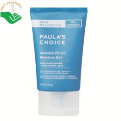 Kem dưỡng ẩm dạng gel Skin Balancing Invisible Finish Moisture Gel Paula's Choice kiểm soát tiết dầu thừa và thu nhỏ lỗ chân lông (Tuýp 60ml)
