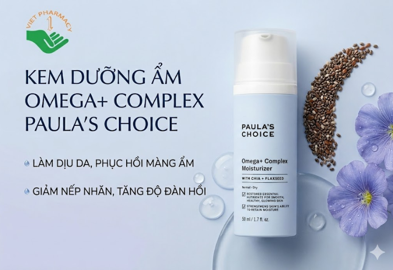 Kem dưỡng ẩm Omega + Complex Moisturizer Paula's Choice làm dịu da và giảm nếp nhăn (Chai 50ml)