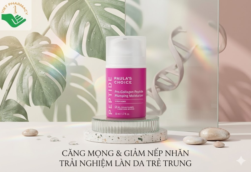 Kem dưỡng ẩm Pro-Collagen Peptide Plumping Moisturizer Paula's Choice làm căng mọng và giảm nếp nhăn cho da (Chai 50ml)