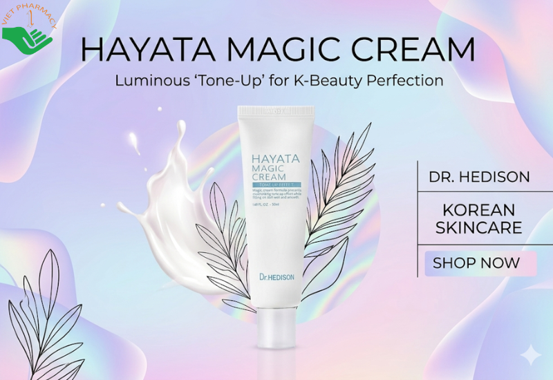 Kem dưỡng bật tông Hayata Magic Cream Dr.Hedison dưỡng sáng và nâng tông da tức thì (Tuýp 50ml)