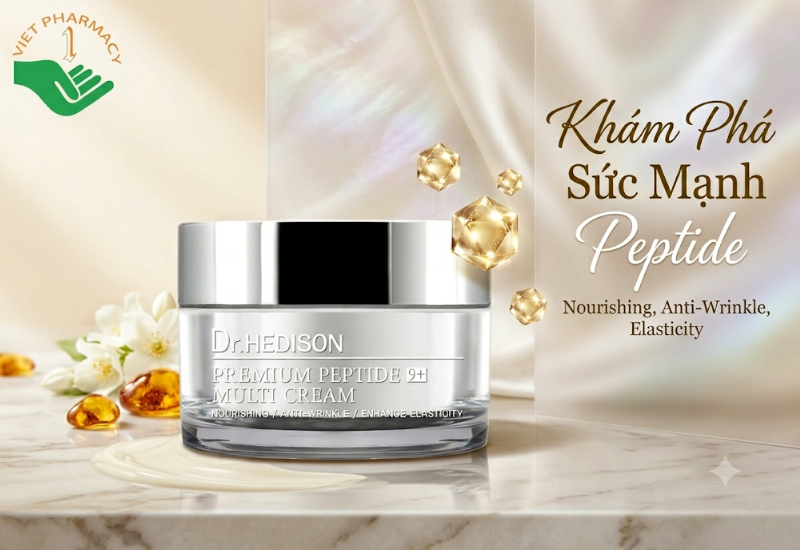 Kem dưỡng cao cấp Premium Peptide 9+ Dr.Hedison giảm nếp nhăn và chống lão hóa (Hũ 50ml)