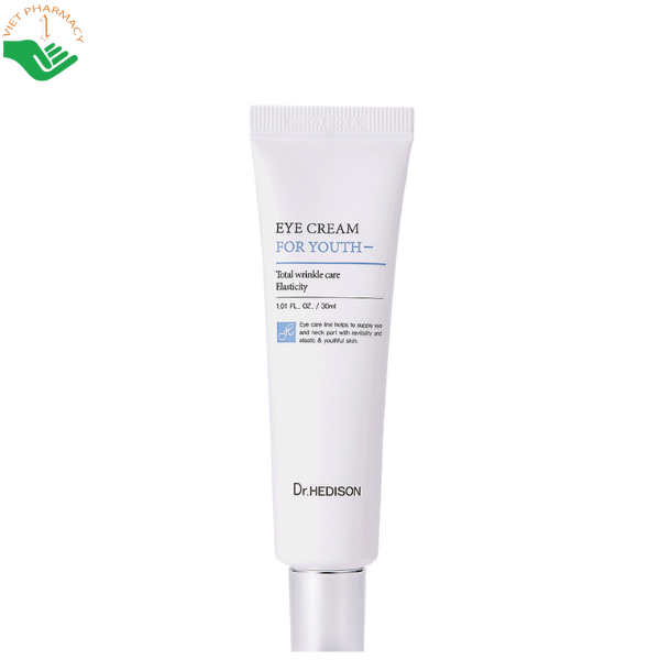 Kem dưỡng mắt Eye Cream For Youth Dr.Hedison dưỡng sáng và cải thiện quầng thâm (Tuýp 30ml)
