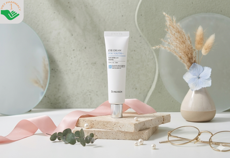 Kem dưỡng mắt Eye Cream For Youth Dr.Hedison dưỡng sáng và cải thiện quầng thâm (Tuýp 30ml)