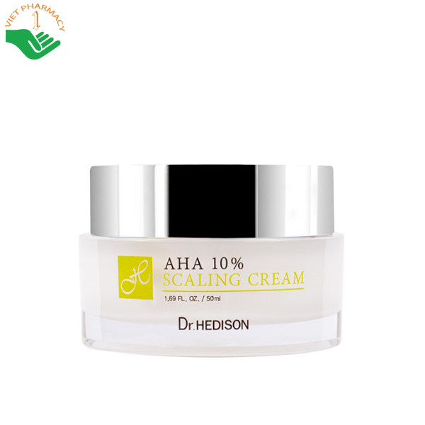 Kem dưỡng tẩy tế bào chết AHA 10% Scaling Cream Dr.Hedison tẩy tế bào chết và làm sáng da (Hũ 50ml)