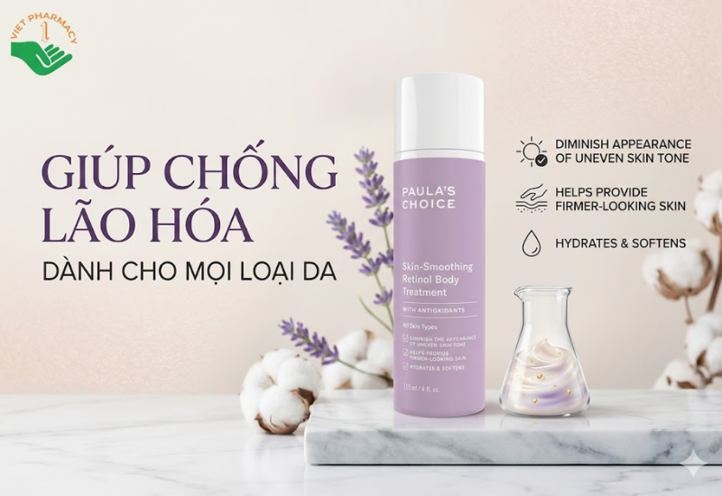 Kem dưỡng thể Skin Smoothing Retinol Body Treatment Paula’s Choice giúp chống lão hóa (Chai 118ml)