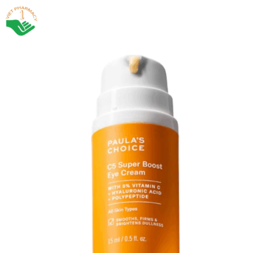 Kem mắt 5% Vitamin C C5 Super Boost Eye Cream Paula's Choice làm mờ quầng thâm, bọng mắt và giảm nếp nhăn (Chai 15ml)