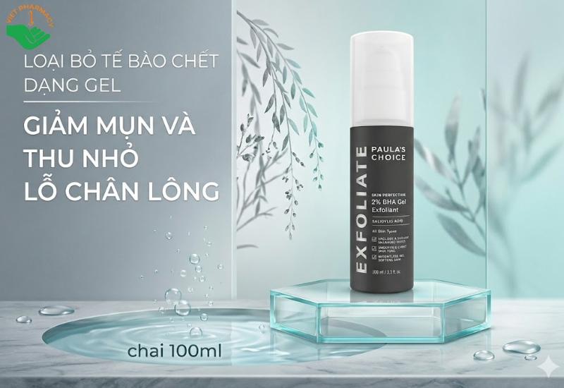 Loại bỏ tế bào chết dậng gel Skin Perfecting 2% BHA Paula's Choice giảm mụn và thu nhỏ lỗ chân lông (Chai 100ml)