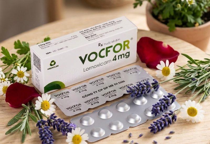 Thuốc giảm đau xương khớp Lornoxicam tablets 4mg Flamingo (Hộp 1 vỉ x 10 viên)