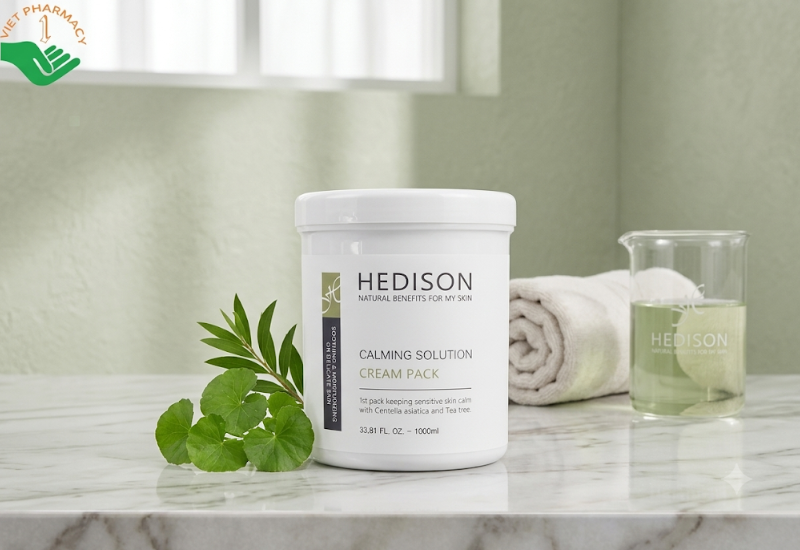 Mặt nạ Calming Solution Cream Pack Dr.Hedison tăng cường độ ẩm và làm dịu da nhạy cảm (Hũ 1000ml)