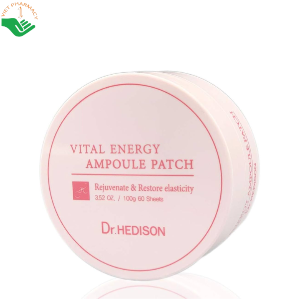 Mặt nạ chuyên biệt cho vùng mắt Vital Energy Ampoule Patch Dr.Hedison làm sáng và tăng độ đàn hồi (Hộp 60 miếng)