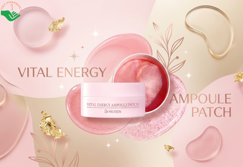Mặt nạ chuyên biệt cho vùng mắt Vital Energy Ampoule Patch Dr.Hedison làm sáng và tăng độ đàn hồi (Hộp 60 miếng)