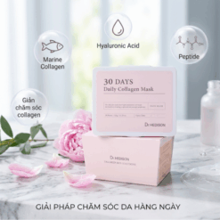 Mặt nạ collagen dùng hàng ngày 30 Days Daily Collagen Mask Dr.Hedison cấp ẩm và tăng độ đàn hồi cho da (Hộp 30 miếng)