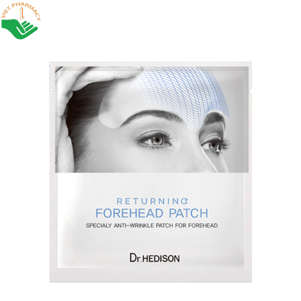 Mặt nạ trán Returning Forehead Patch Dr.Hedison giúp tăng độ đàn hồi và làm chậm quá trình lão hóa (Hộp x 10 miếng)
