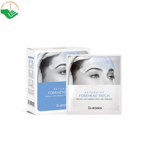 Mặt nạ trán Returning Forehead Patch Dr.Hedison giúp tăng độ đàn hồi và làm chậm quá trình lão hóa (Hộp x 10 miếng)