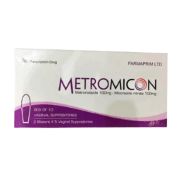 Thuốc đặt phụ khoa trị viêm âm đạo Metromicon Farmaprim (Hộp 10 viên)