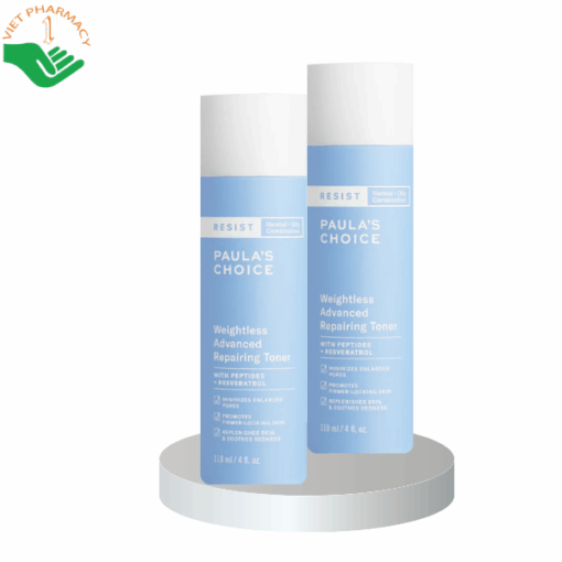 Nước cân bằng cho da dầu Resist Weightless Advanced Repairing Toner Paula's Choice giúp ngăn ngừa các dấu hiệu lão hóa trên da (Chai 118ml)