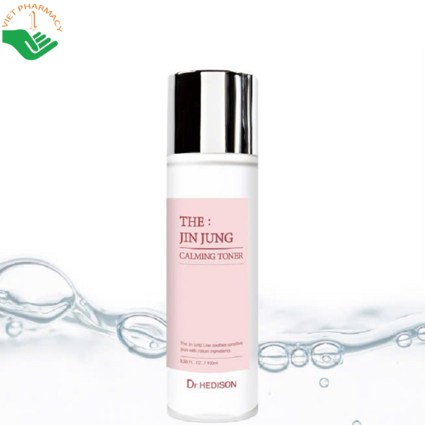 Nước hoa hồng The Jin Jung Calming Toner Dr.Hedison giúp cân bằng độ pH và làm dịu da kích ứng (Chai 100ml)