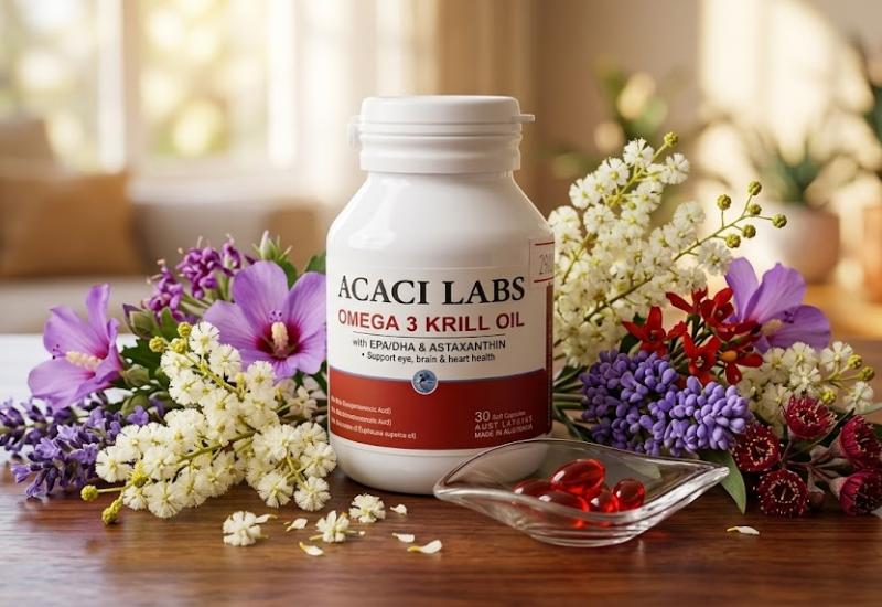 Viên uống dầu nhuyễn thể Omega 3 Krill Oil Acaci Labs (Hộp 30 viên)