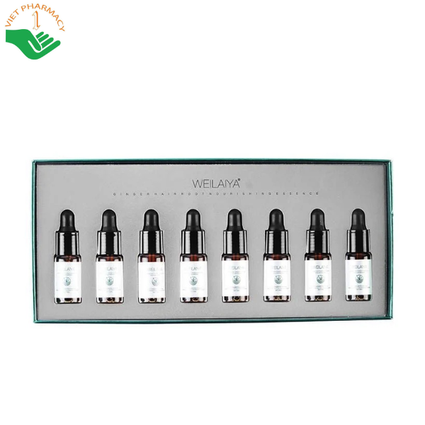 Serum Ginger Hair Root Nourishing Essence Weilaiya kích mọc và làm dày tóc (Hộp 8 chai)