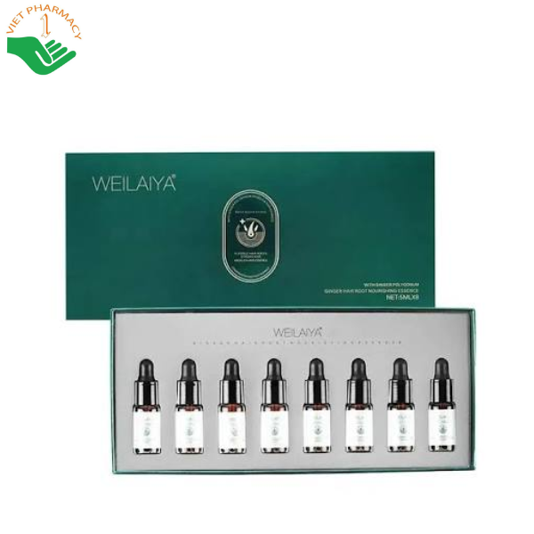 Serum Ginger Hair Root Nourishing Essence Weilaiya kích mọc và làm dày tóc (Hộp 8 chai)