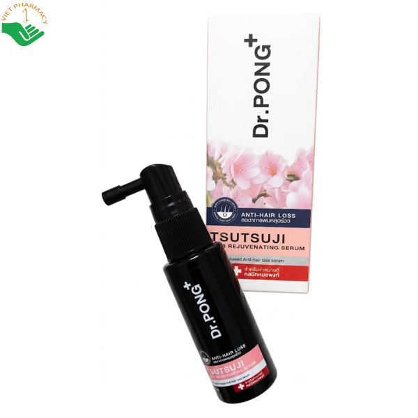 Serum tóc Tsutsuji Hair Rejuvenating Anti Hairloss Dr.Pong giảm rụng và kích thích mọc tóc (Chai 30ml)