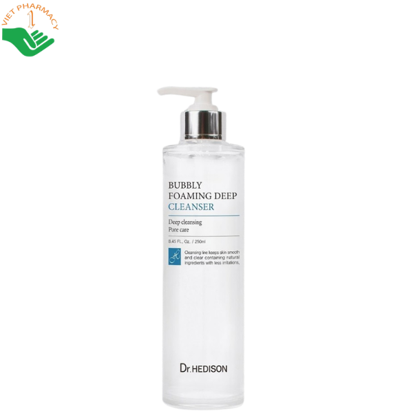 Sữa rửa mặt Bubbly Foaming Deep Cleanser Dr.Hedison làm sạch sâu bụi bẩn và lượng dầu nhờn trên da (Chai 250ml)