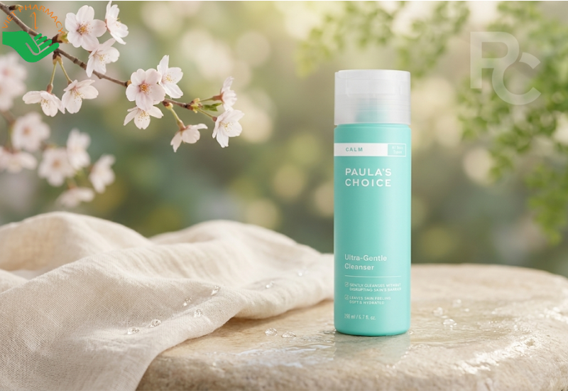 Sữa rửa mặt cho da nhạy cảm Calm Ultra-Gentle Cleanser Paula's Choice giúp làm sạch và làm dịu da (Chai 198ml)