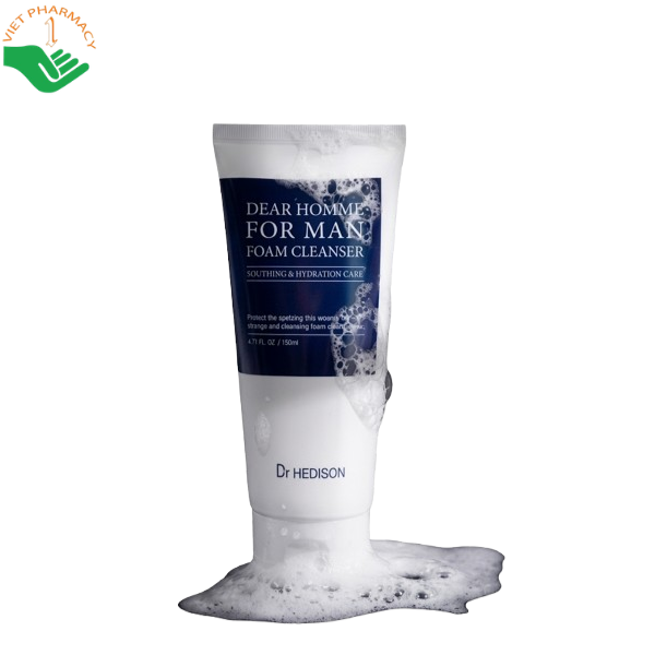 Sữa rửa mặt dành cho nam For Man Foam Cleanser Dr.Hedison làm sạch sâu và thông thoáng lỗ chân lông (Tuýp 140ml)