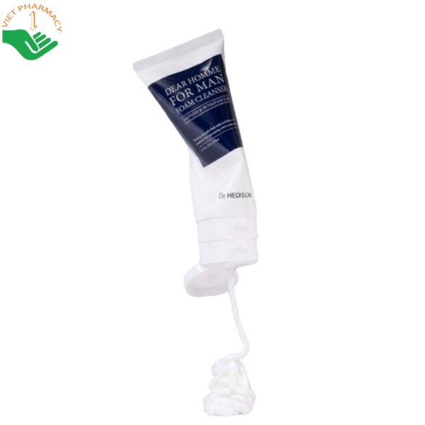Sữa rửa mặt dành cho nam For Man Foam Cleanser Dr.Hedison làm sạch sâu và thông thoáng lỗ chân lông (Tuýp 140ml)