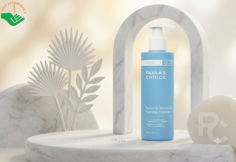 Sữa rửa mặt tạo bọt siêu mịn Resist Perfectly Balanced Foaming Cleanser Paula's Choice làm sạch và cân bằng độ ẩm cho da (Chai 190ml)