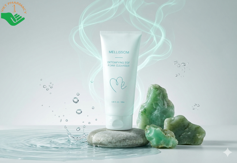 Sữa rửa mặt thải độc EGF Detoxifying EGF Foam Cleanser Dr.Hedison làm sạch sâu, loại bỏ dầu thừa và bụi bẩn trên da (Tuýp 120ml)