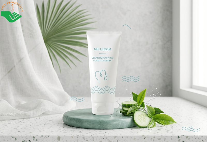 Sữa rửa mặt thải độc sữa dê Clear Detoxifying Foam Cleanser Dr.Hedison giúp làm sạch sâu bụi bẩn và lượng dầu nhờn trên da (Tuýp 120ml)