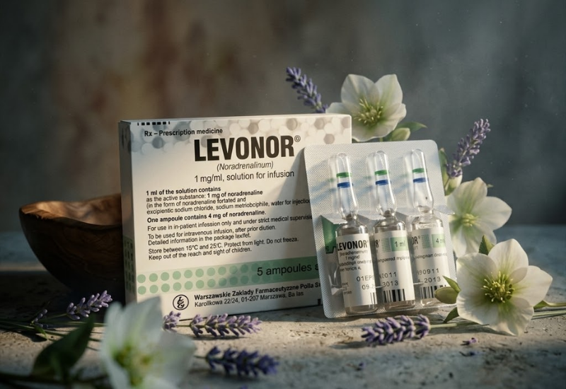 Thuốc tiêm truyền nâng huyết áp Levonor Polfa (Hộp 5 ống x 4ml)