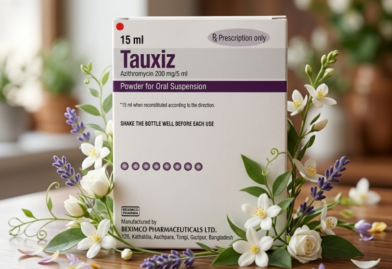 Thuốc bột pha hỗn dịch uống Tauxiz Beximco (Hộp 1 chai pha 15ml)