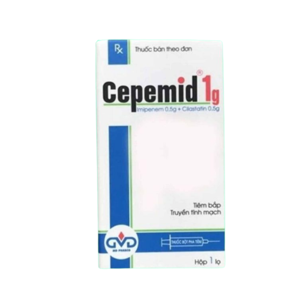 Thuốc bột pha tiêm Cepemid 1g Minh Dân (Hộp 1 lọ 20ml)