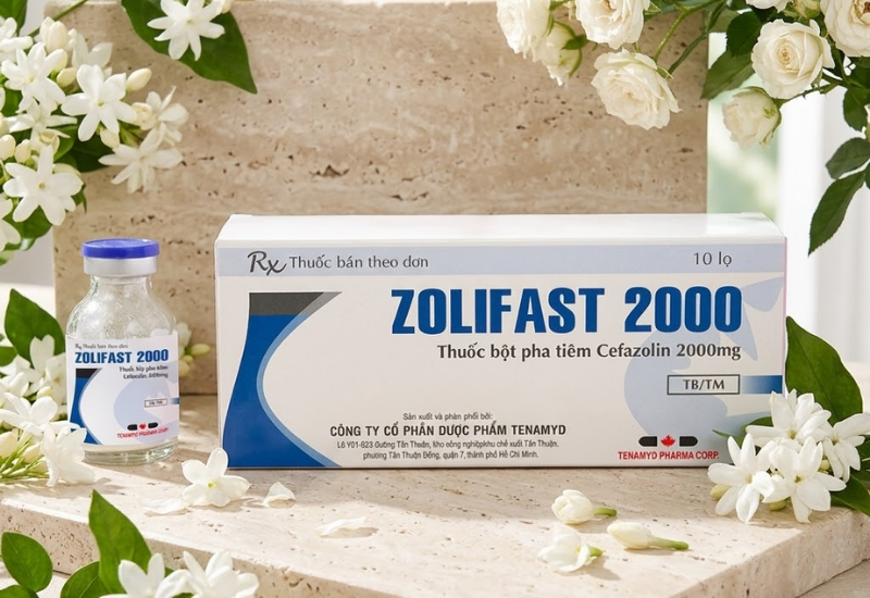 Thuốc bột pha tiêm Zolifast 2000 Medipharco (Hộp 1 lọ)