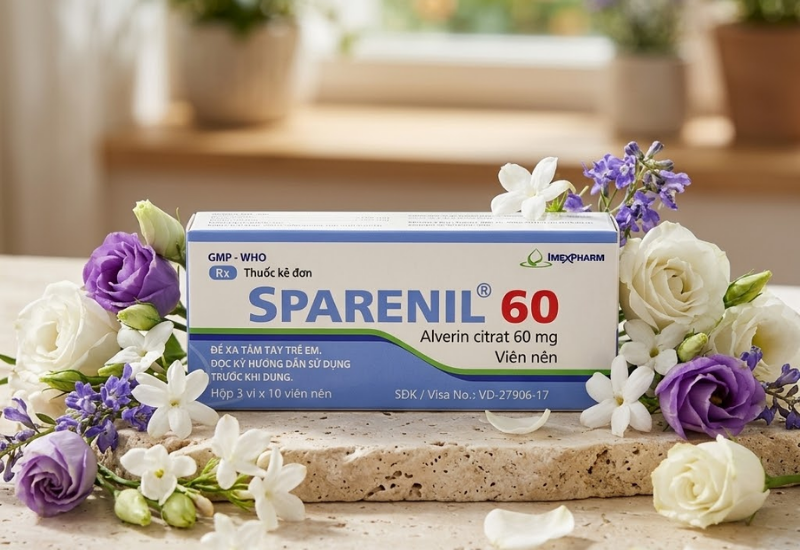 Thuốc chống co thắt cơ trơn Sparenil 60 Imexpharm (Hộp 3 vỉ x 10 viên)