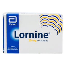 Thuốc chống dị ứng Lornine 10mg Glomed (Hộp 10 vỉ x 10 viên)