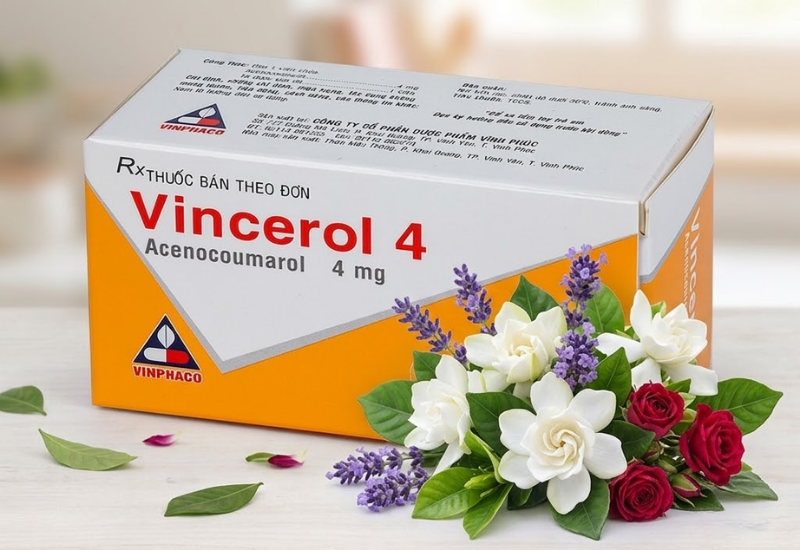 Thuốc chống đông máu Vincerol 4mg Vinphaco (Hộp 3 vỉ x 10 viên)