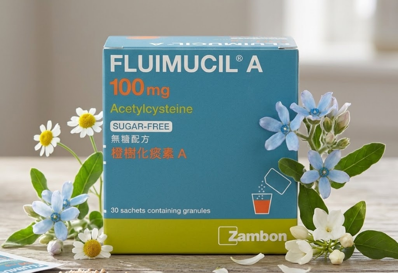 Thuốc cốm tiêu nhầy Fluimucil A 100 Inpharzam (Hộp 30 gói)