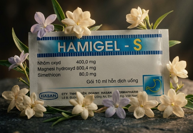 Thuốc dạ dày Hamigel-S Hasan (Hộp 20 gói x 10ml)
