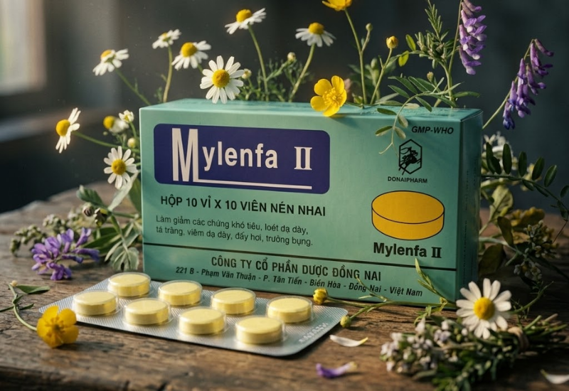 Thuốc điều trị dạ dày Mylenfa II Đồng Nai (Hộp 10 vỉ x 10 viên)