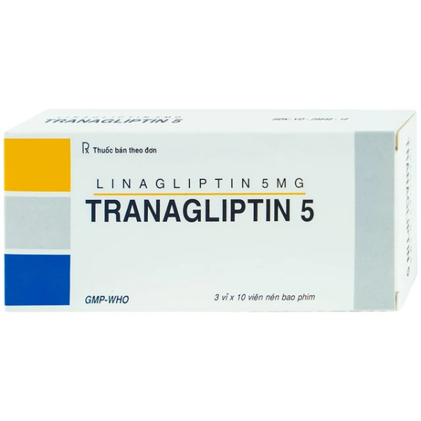 Thuốc điều trị đái tháo đường Tranagliptin 5 Tipharco (Hộp 3 vỉ x 10 viên)