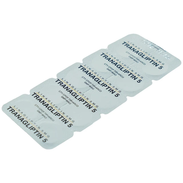 Thuốc điều trị đái tháo đường Tranagliptin 5 Tipharco (Hộp 3 vỉ x 10 viên)