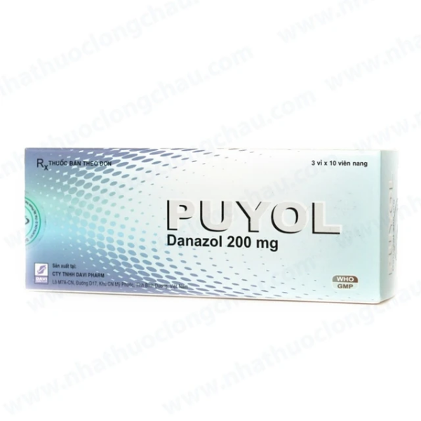 Thuốc điều trị lạc nội mạc tử cung Puyol Davipharm (Hộp 3 vỉ x 10 viên)