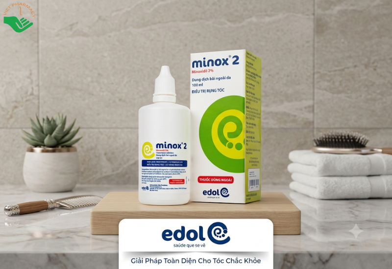 Thuốc điều trị rụng tóc Minox 20mg Edol kích thích mọc tóc và giảm rụng tóc (Chai 100ml)